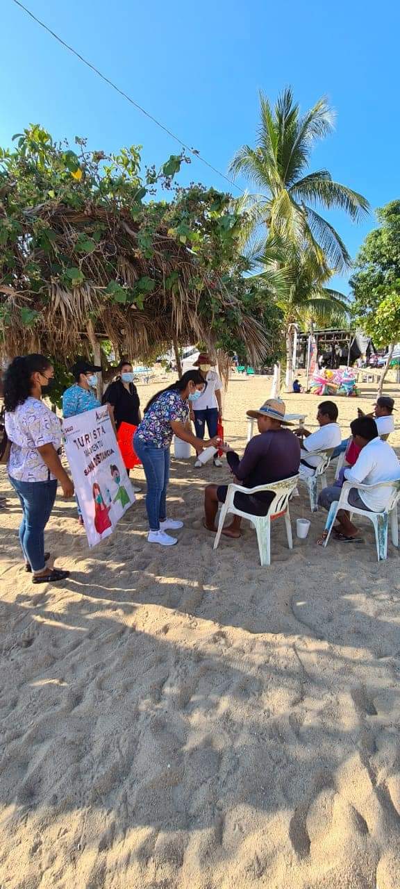 Promueve Salud Municipal medidas sanitarias en la franja turística