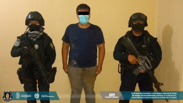 Asegura la Policía Estatal a un individuo por presuntos daños en el municipio de Acapulco 