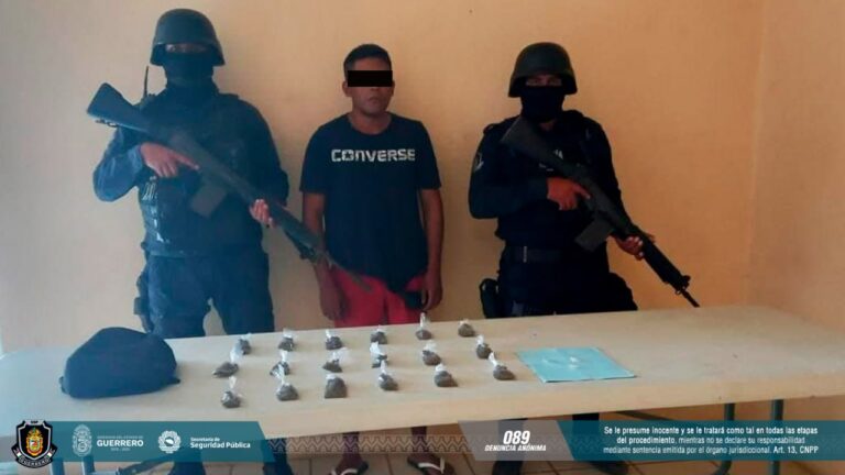 Detiene la Policía Estatal a dos personas en el municipio de Acapulco