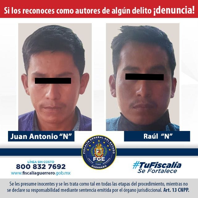 Fiscalía de Guerrero obtiene vinculación a proceso en contra de Raúl «N» y Juan Antonio «N» como probables responsables de homicidio y lesiones en Cochoapa el Grande, región Montaña