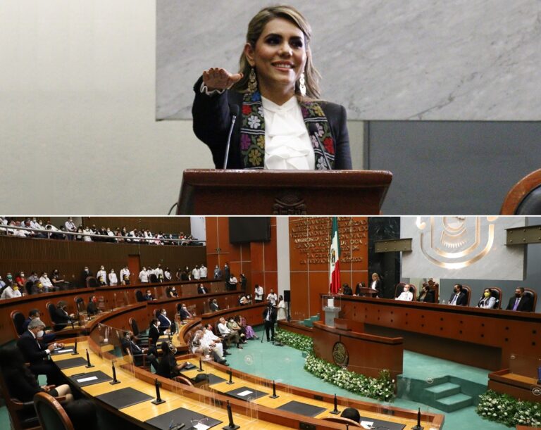 RINDE PROTESTA ANTE EL CONGRESO DE GUERRERO LA GOBERNADORA EVELYN CECIA SALGADO PINEDA