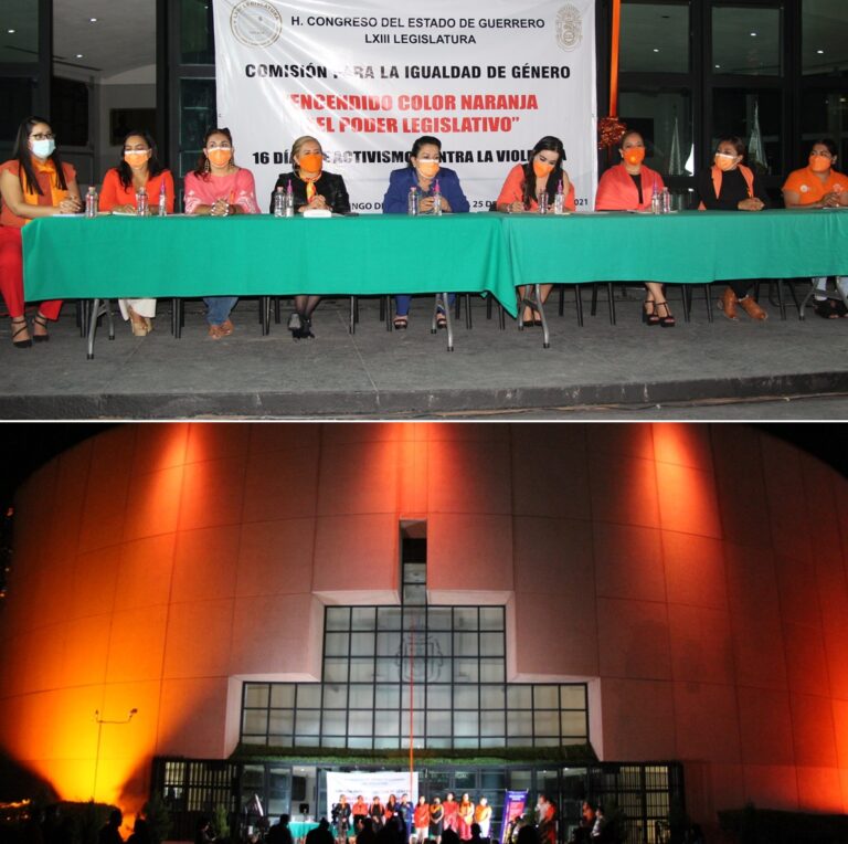 INICIAN “16 DÍAS DE ACTIVISMO CONTRA LA VIOLENCIA DE GÉNERO” CON MAGNO ENCENDIDO NARANJA EN EL CONGRESO