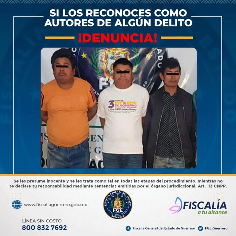 Fiscalía de Guerrero obtiene vinculación a proceso en contra de Neftalí «N», Alejandro «N» y Félix «N», por homicidio en agravio del regidor Juan Ignacio «N», en Cochoapa el Grande, región Montaña