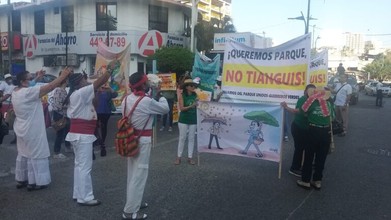 Marcha en apoyo al parque papagayo «Que no sea negocio de comerciantes Ambulantes»