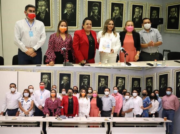 Mesa directiva del Congreso del Estado recibe Informe Anual de Actividades 2021 de la titular de la Comisión de los Derechos Humanos del Estado de Guerrero, Cecilia Narciso Gaytán,