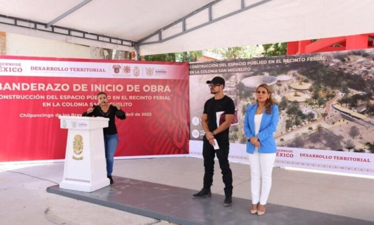 LA GOBERNADORA EVELYN SALGADO Y EL TITULAR DE LA SEDATU, ROMÁN MEYER DAN INICIO A LAS OBRAS DE REMODELACIÓN DEL RECINTO FERIAL DE CHILPANCINGO