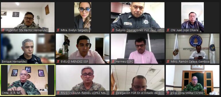 REVISA EVELYN SALGADO EN MESA DE COORDINACIÓN TRABAJO DIARIO DE SEGURIDAD PARA LOGRAR LA PACIFICACIÓN DE GUERRERO