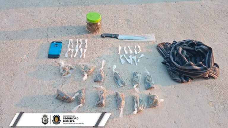 ASEGURA LA POLICÍA ESTATAL PRESUNTA DROGA EN EL MUNICIPIO DE ACAPULCO