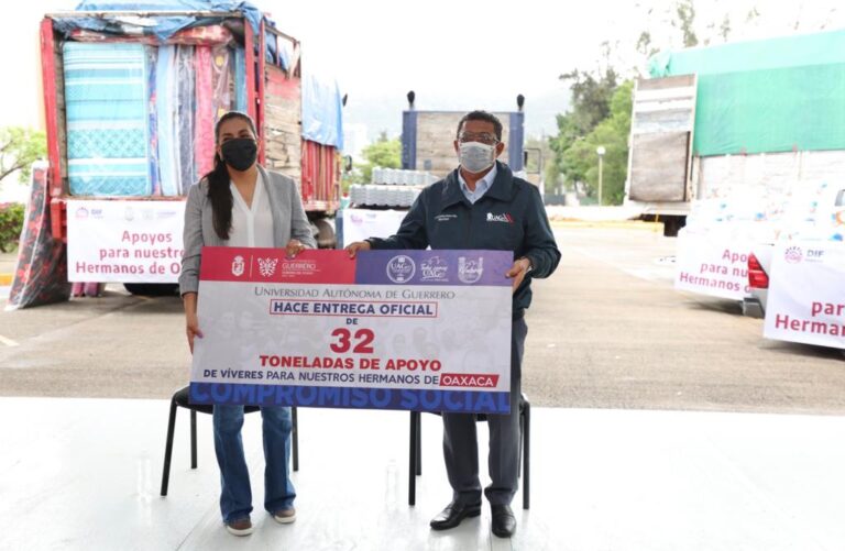Envía Guerrero apoyos a hermanos de Oaxaca damnificados por huracán «Ágata»