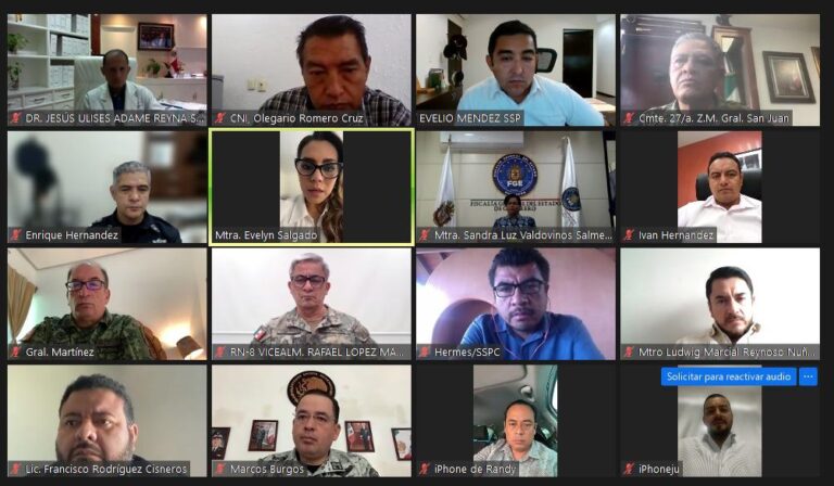 Evalúa gobernadora Evelyn Salgado con Mesa de Coordinación resultados de Operativo Refuerzo Chilpancingo