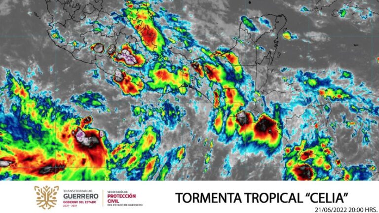 LA CIRCULACIÓN DE LA TORMENTA TROPICAL “CELIA” FRENTE A LAS COSTAS DE GUERRERO, FAVORECERÁ LA OCURRENCIA DE LLUVIAS TORRENCIALES EN GRAN PARTE DEL ESTADO