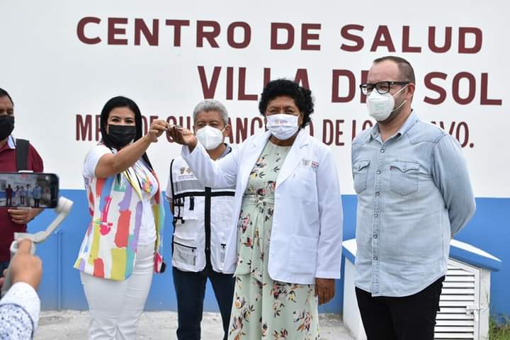 Supervisan presidenta Norma Otilia Hernández y la secretaria de Salud Aidé Ibarez el Centro de Salud de Villas del Sol