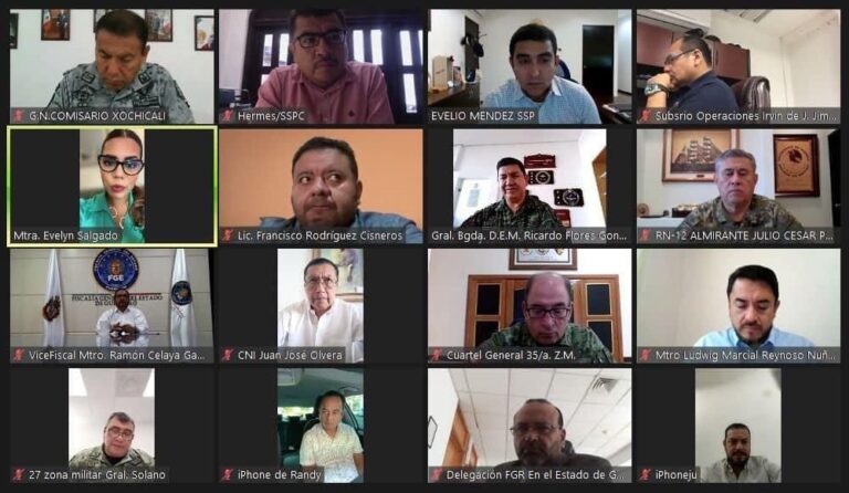 EVALÚA GOBERNADORA EVELYN SALGADO ESQUEMA DE SEGURIDAD Y OPERATIVO A ESCUELAS EN LA MESA DE COORDINACIÓN EN GUERRERO