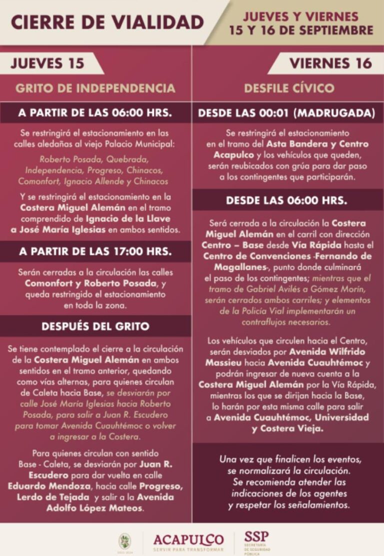 Implementará Gobierno Municipal dispositivos viales por festividades patrias