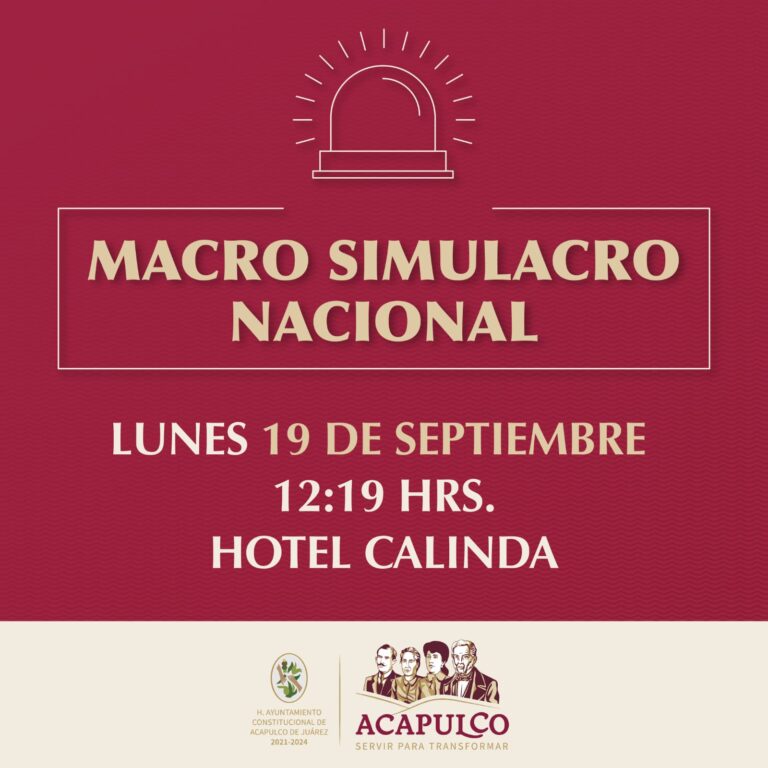 Informa Gobierno Municipal la realización de Macro Simulacro Nacional 2022
