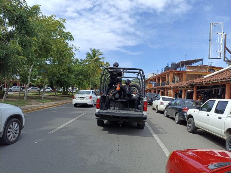 DETIENE LA POLICÍA ESTATAL, SEMAR Y POLICÍA MUNICIPAL A OCHO PERSONAS EN ZIHUATANEJO