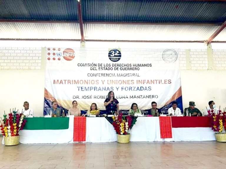 EN EL 32 ANIVERSARIO DE LA COMISIÓN DE DERECHOS HUMANOS DEL ESTADO DE GUERRERO, SE LLEVA A CABO CONFERENCIA MAGISTRAL  “MATRIMONIOS Y UNIONES INFANTILES TEMPRANAS O FORZADAS”