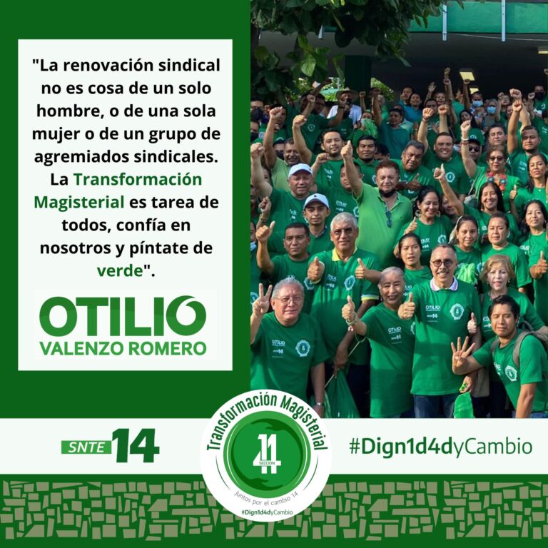 Entrevista con el Mtro. Otilio Valenzo Romero, candidato de la planilla verde a la dirigencia del SNTE sección 14