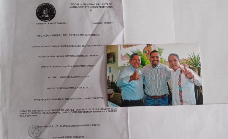 Denuncia mujer que un político del PRD la golpeó y intentó matarla; ya hay denuncia en la FGE