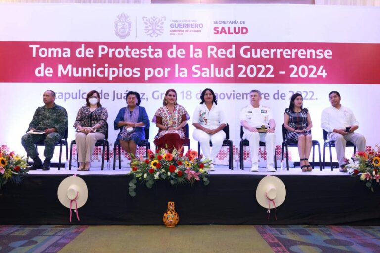 TOMA PROTESTA EVELYN SALGADO A LA RED GUERRERENSE DE MUNICIPIOS POR LA SALUD 2022-2024