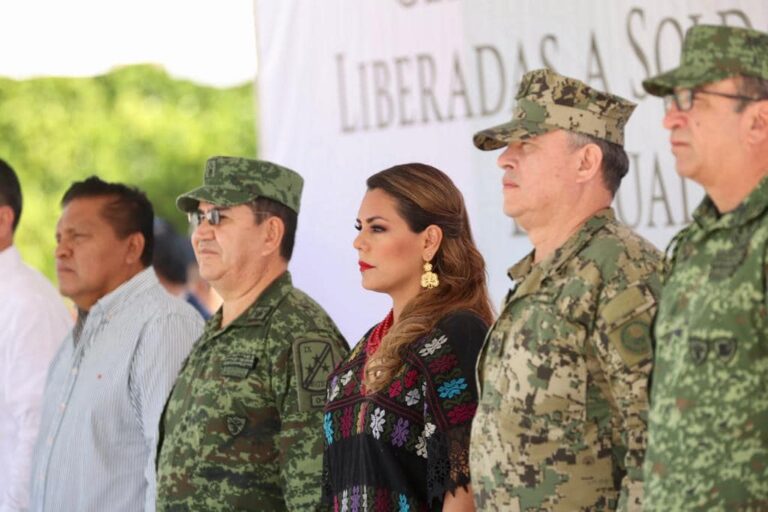 RECONOCE EVELYN SALGADO A LAS FUERZAS ARMADAS COMO UN APOYO PERMANENTE PARA GARANTIZAR LA SEGURIDAD DE LAS FAMILIAS DE GUERRERO