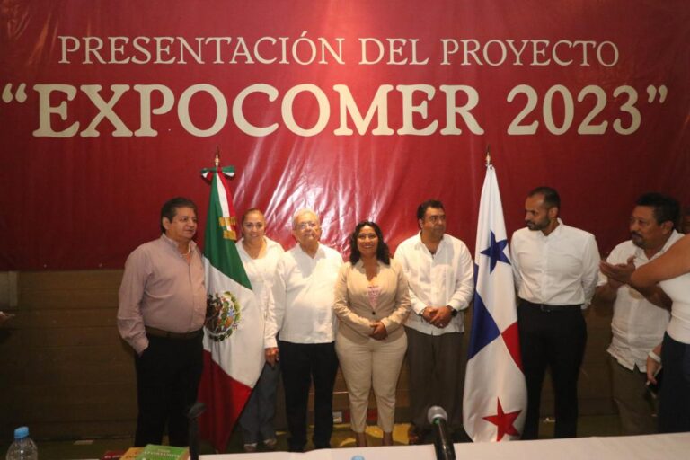 Asiste Abelina López a presentación de proyecto “Expocomer 2023”