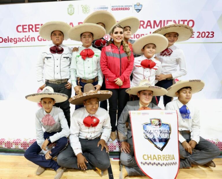 Abandera Evelyn Salgado a delegación de Guerrero rumbo a los Juegos Nacionales CONADE 2023