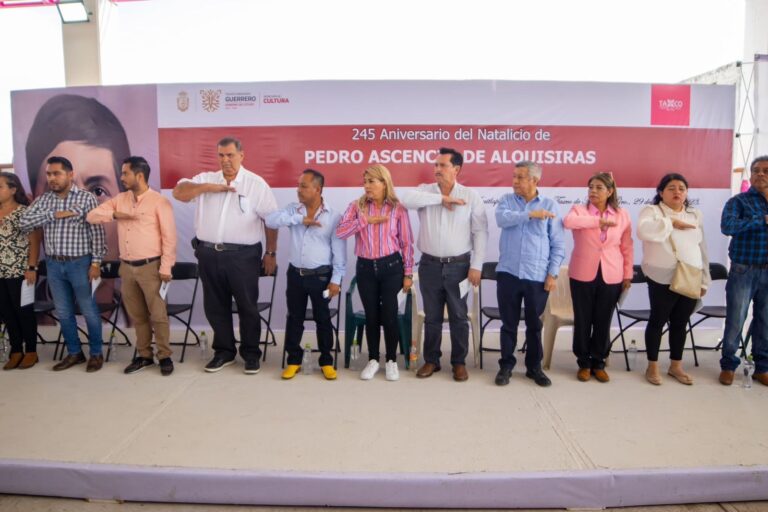 Autoridades municipales de Taxco conmemoran el 245 Aniversario del Natalicio de Pedro Ascensio Alquisiras