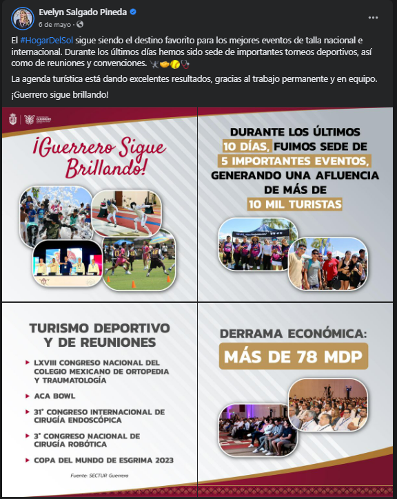 La agenda turística está dando excelentes resultados, gracias al trabajo permanente y en equipo: Evelyn Salgado