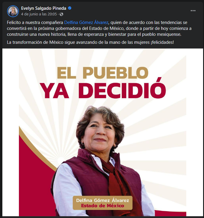 La transformación de México sigue avanzando de la mano de las mujeres: Evelyn Salgado