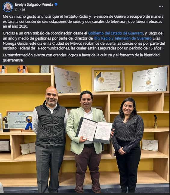 Anuncia la gobernadora Evelyn Salgado que RTG recuperó la concesión de seis estaciones de radio y dos canales de televisión.