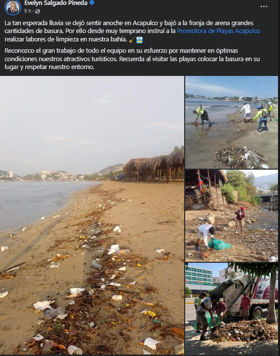 Instruye la gobernadora Evelyn Salgado a promotora de Playas para realizar labores de limpieza