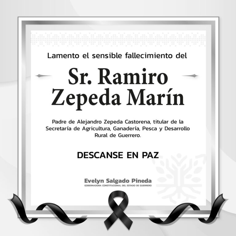 Me uno a la pena que embarga a la familia del secretario de Agricultura, Ganadería, Pesca y Desarrollo Rural de Guerrero, Alejandro Zepeda Castorena: Evelyn Salgado