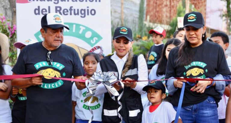 Apertura gobernadora Evelyn y Félix Salgado refugio de «Perritos Felices» en Chilpancingo