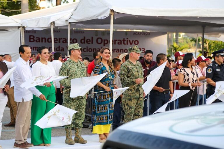 Evelyn Salgado Pineda da banderazo de inicio al Operativo de Seguridad Verano 2023