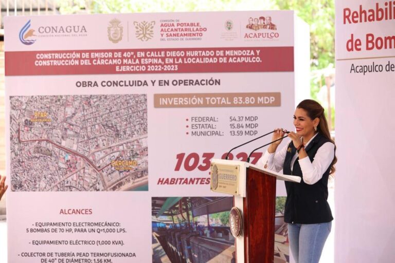 Inaugura Evelyn Salgado obras de infraestructura hidrosanitaria por más de 300 millones de pesos en beneficio de Acapulco
