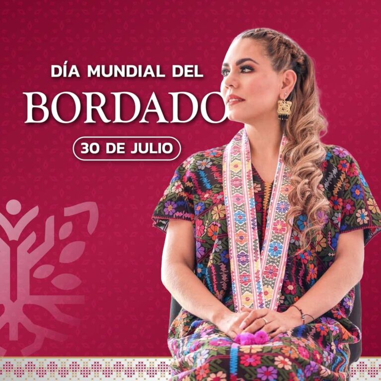 Reconoce Evelyn Salgado el trabajo de artesanos en el día nacional del bordado