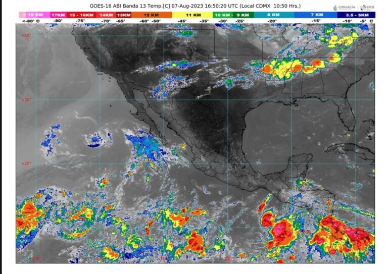 Informa gobierno de Abelina López Rodríguez pronóstico de lluvias para este lunes
