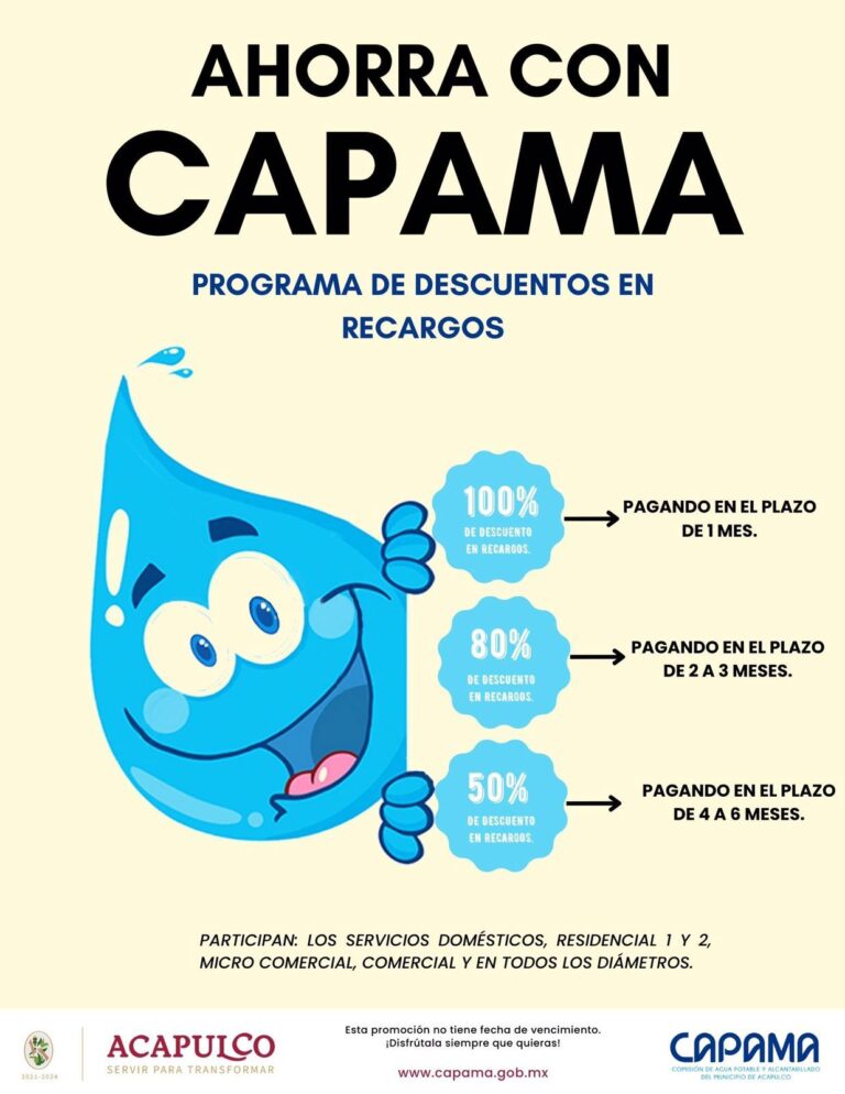 Invita Gobierno de Abelina López aprovechar el programa de descuentos de la CAPAMA