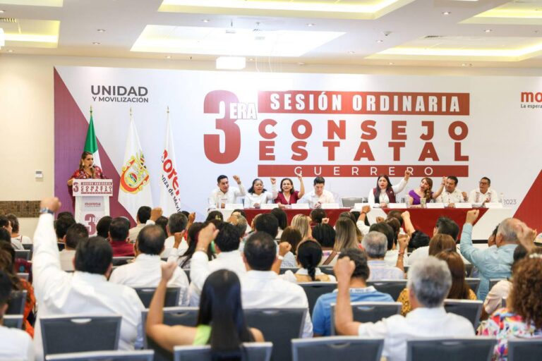 Asiste la gobernadora Evelyn Salgado a la Tercera Sesión Ordinaria del Consejo Estatal de Morena Guerrero
