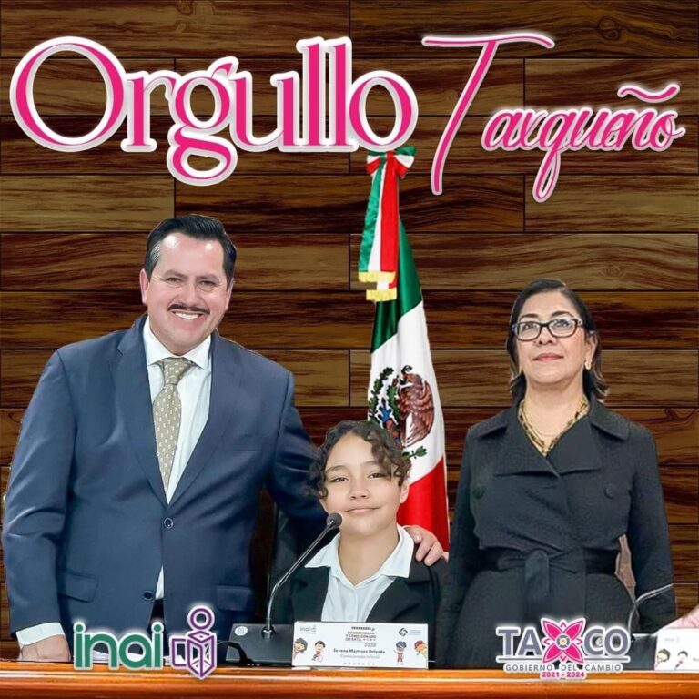 Niña taxqueña gana concurso y participa como Comisionada en Pleno del INAI