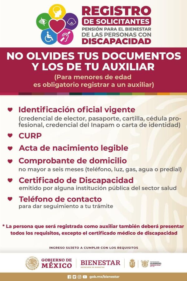 Mañana 5 de octubre inicia la incorporación a la Pensión para el Bienestar de las Personas con Discapacidad en el estado de Guerrero: Evelyn Salgado