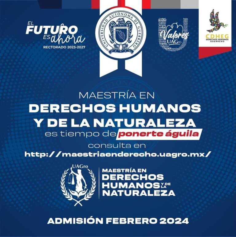 ¡Te invitamos a estudiar la Maestría en Derechos Humanos y de la Naturaleza!