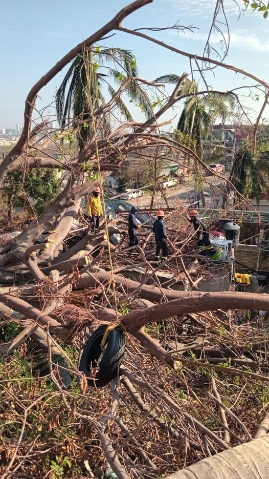 Por indicaciones de la gobernadora Evelyn Salgado Pineda, personal de Protección Civil Guerrero continúa con acciones de limpieza