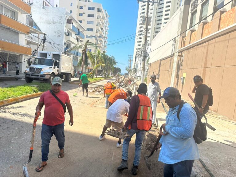 Trabaja Gobierno de Abelina López Rodríguez en limpieza de accesos de playa