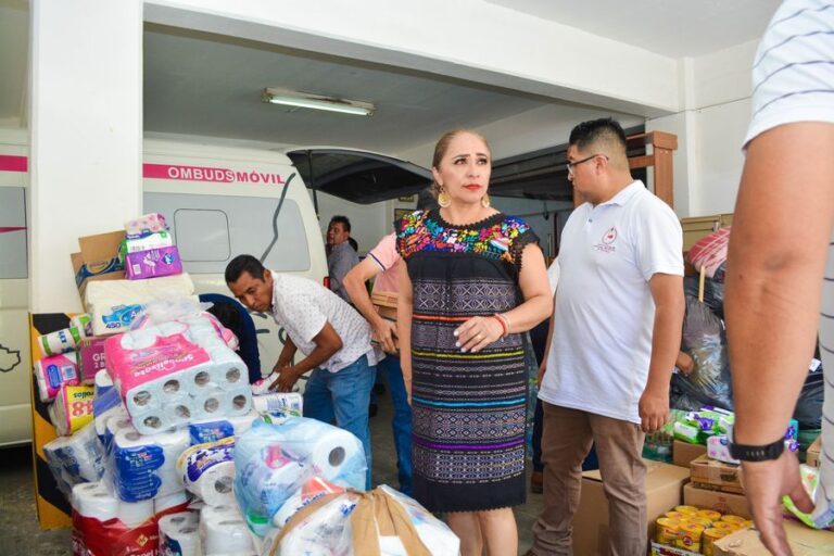 La Comisión Estatal de Derechos Humanos de Tlaxcala (CDHT), llegó a Chilpancingo para realizar la entrega de víveres recaudados en su centro de acopio