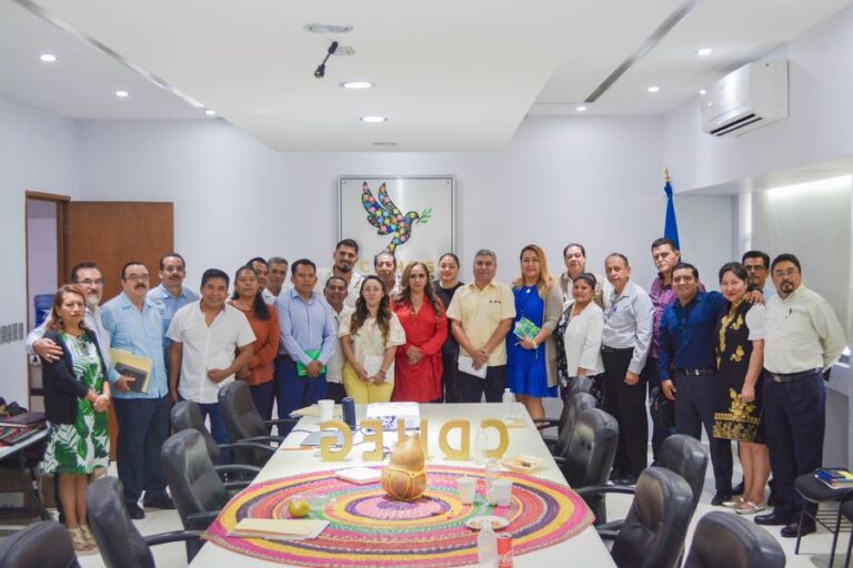 La maestra Cecilia Narciso Gaytán, presidenta de la CDHEG, sostuvo una reunión de trabajo con titulares de las diversas áreas y delegaciones regionales de este Organismo Público