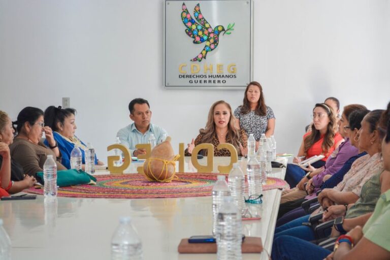 La maestra Cecilia Narciso Gaytán, presidenta de la CDHEG, sostuvo una reunión de trabajo con integrantes de la Sección LX del Sindicato Único de Servidores Públicos del Estado de Guerrero (SUSPEG)