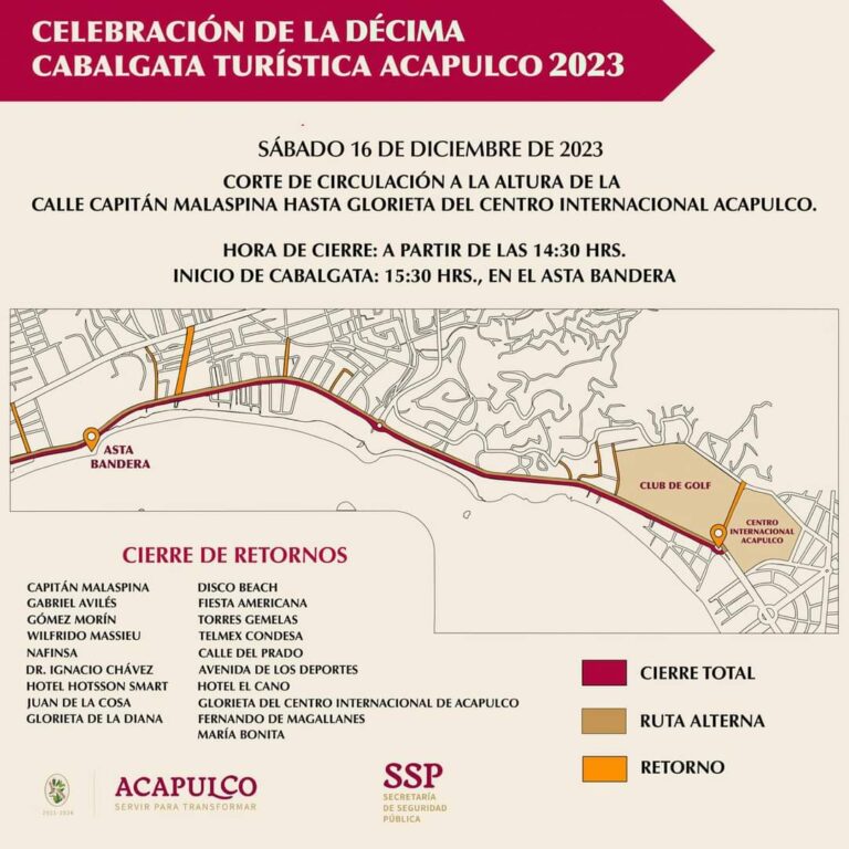 Implementará Gobierno de Abelina López Rodríguez operativo por Décima Cabalgata Nacional Turística Acapulco 2023