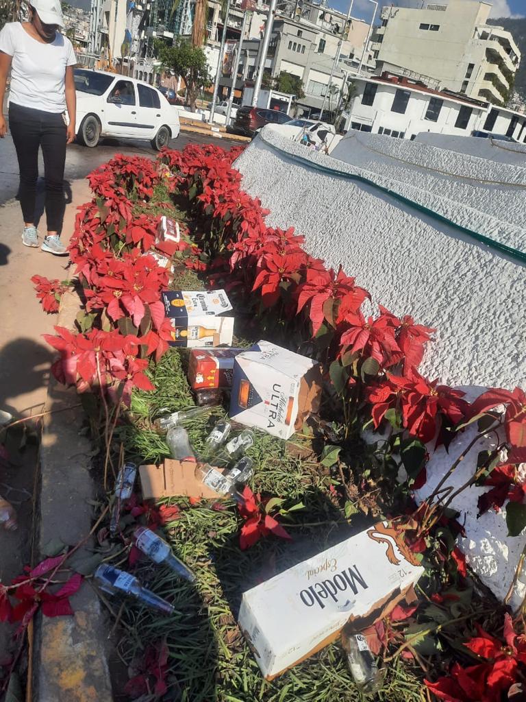 Atiende Gobierno de Abelina López Rodríguez afectación a áreas verdes en la glorieta de La Diana